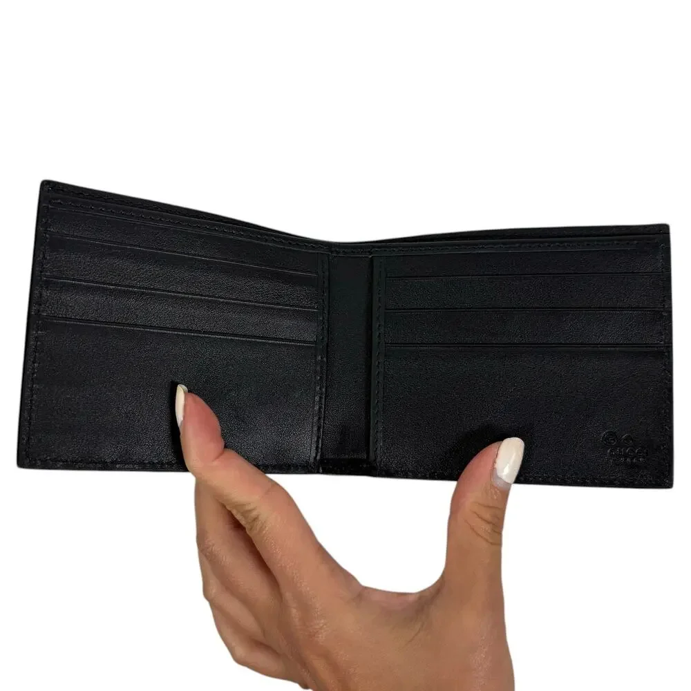 Gucci GG Microguccissima Leather Bi-fold Wallet Black Men 260987
